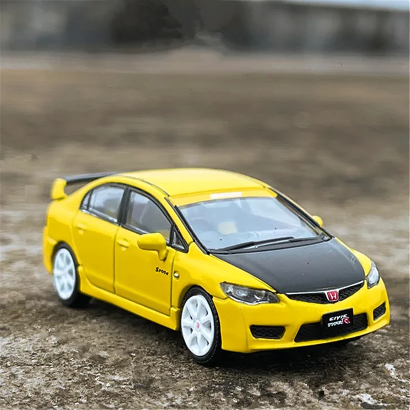 1/64 Honda Civic Type-R FD2 Alloy Sports Car Model Diecast Simulation Metal Toy Mini Car Vehicle Model Miniature Scale Kids Gift