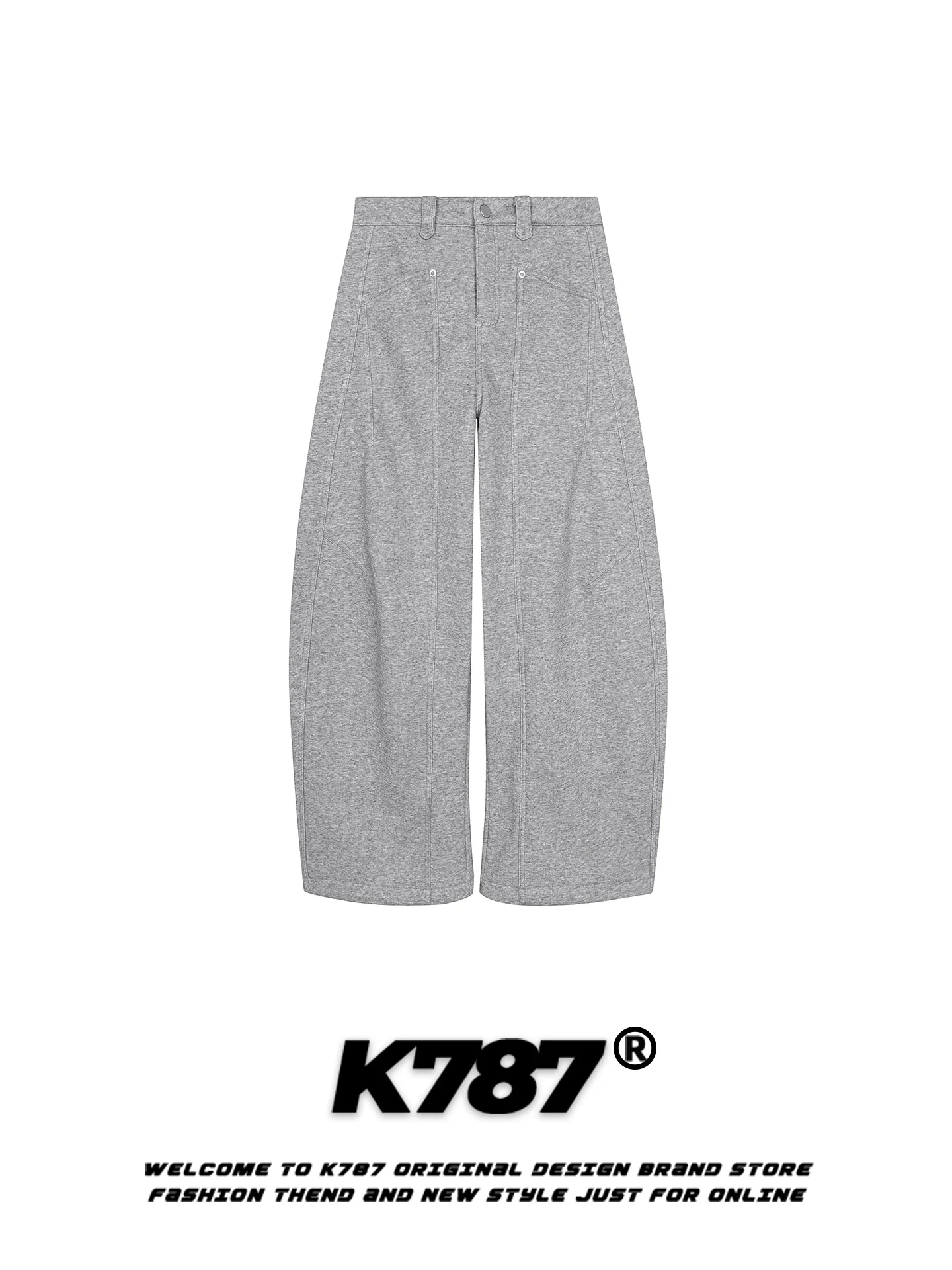 

Спортивные повседневные брюки унисекс K787 в американском ретро-стиле с вышивкой букв, свободного кроя, с высокой талией, прямые штанины