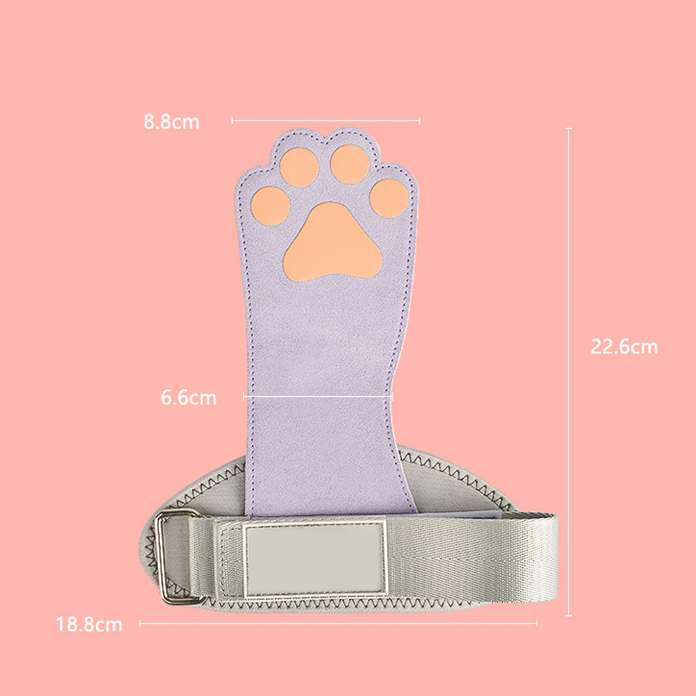 Dog Paw Shape Professional Women's Hard Pull Assist Belt Cowhide Palm Protector Pull Up Dumbbell Fitness Horizontal Bar Gloves