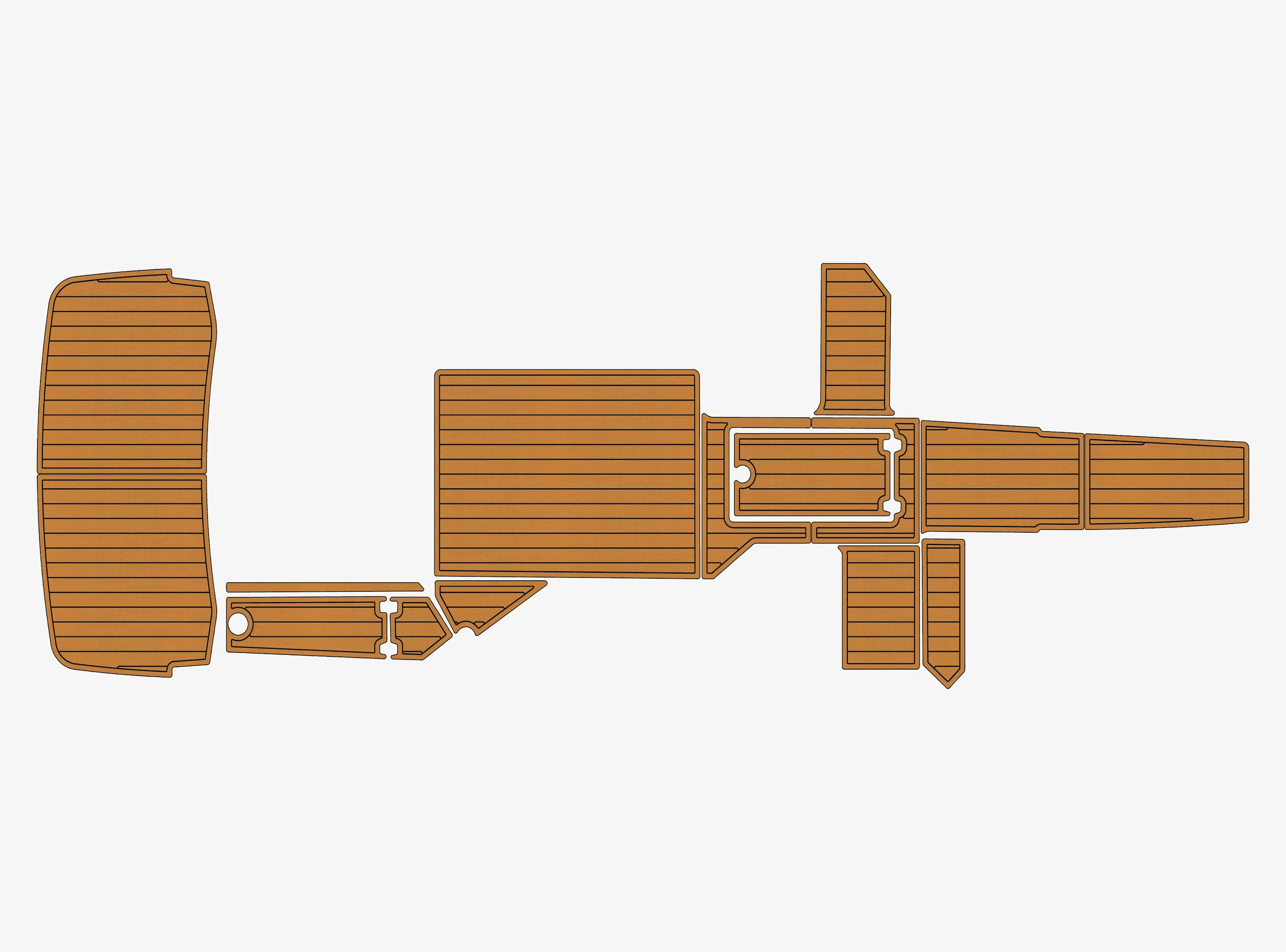 

2019-2022 Regal 26 Fasdeck 1/4" 6mm EVA foam Non-Slip PVC Teak Decking marine Mat aqua gatorstep carpet Marine Floor