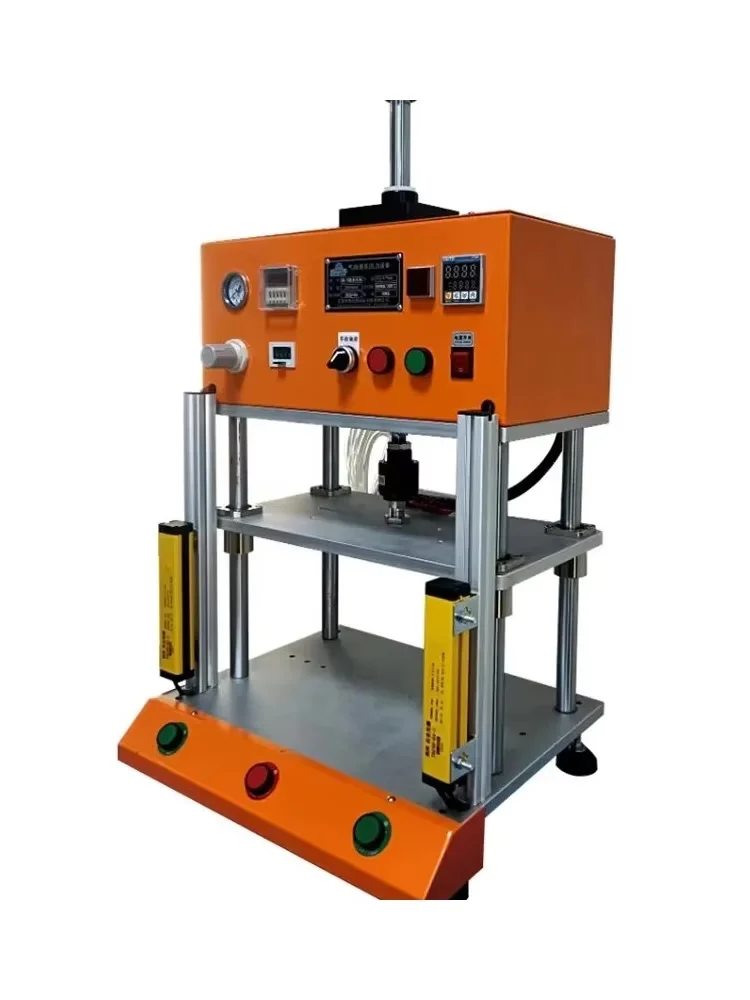 Pneumatic hot pressing nut implantation small hot melt plastic riveting, leather logo stamping, water nozzle hot cutter