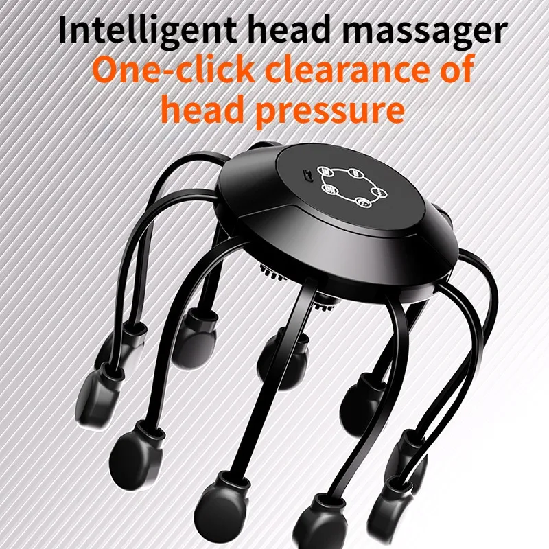 Octopus Head Massage Device Wireless Portable Vibration Silicone Head Massages Machines Multifunctional Automatic Massager