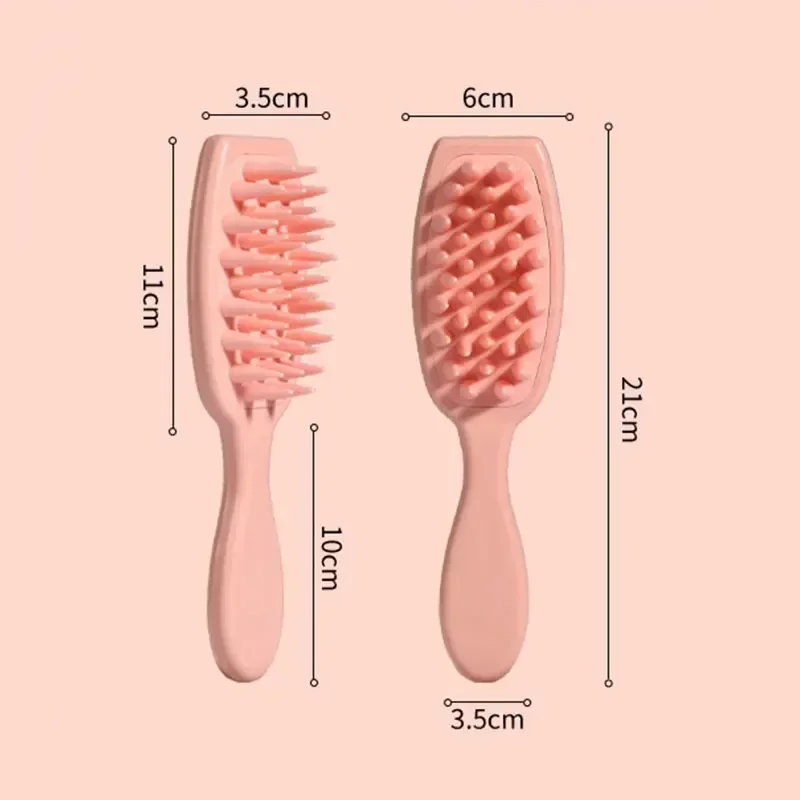 Brosse de Énergie du Cuir oral elu en Silicone, Peigne de Lavage de la Tête, Manche Long, Ohio eur de Cheveux, Bain, Épurateur Corporel, Accessoires pour Cheveux