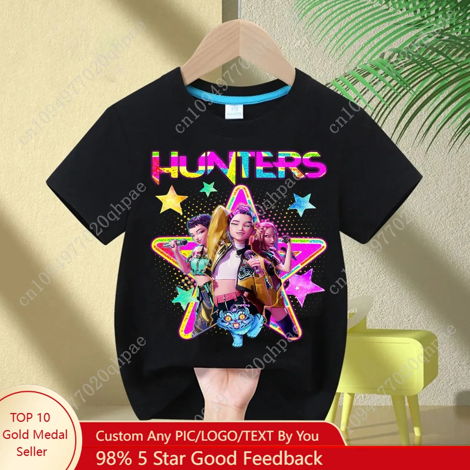 2025 film chaud coton doux bébé filles t-shirt vêtements pour enfants KPop chasseurs de démons Fans cadeaux enfants vêtements mo
