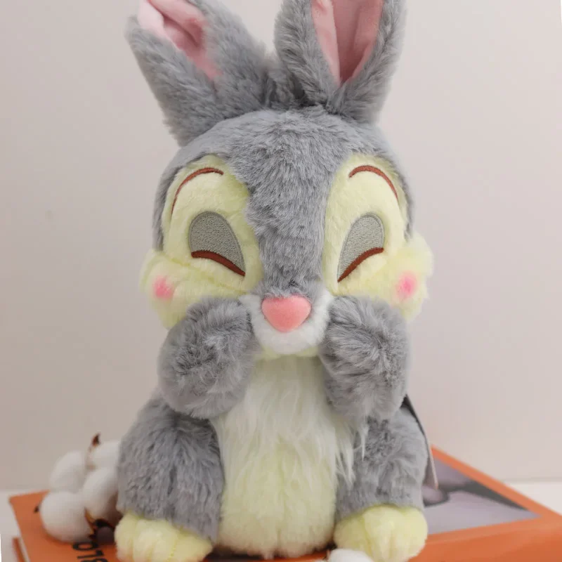 Disney-Thumper Rabbit Plush Doll para crianças, boneca de pelúcia macia, proporção pontual, cinza e amarelo, Thumper Toy, travesseiro, presentes de aniversário e Natal