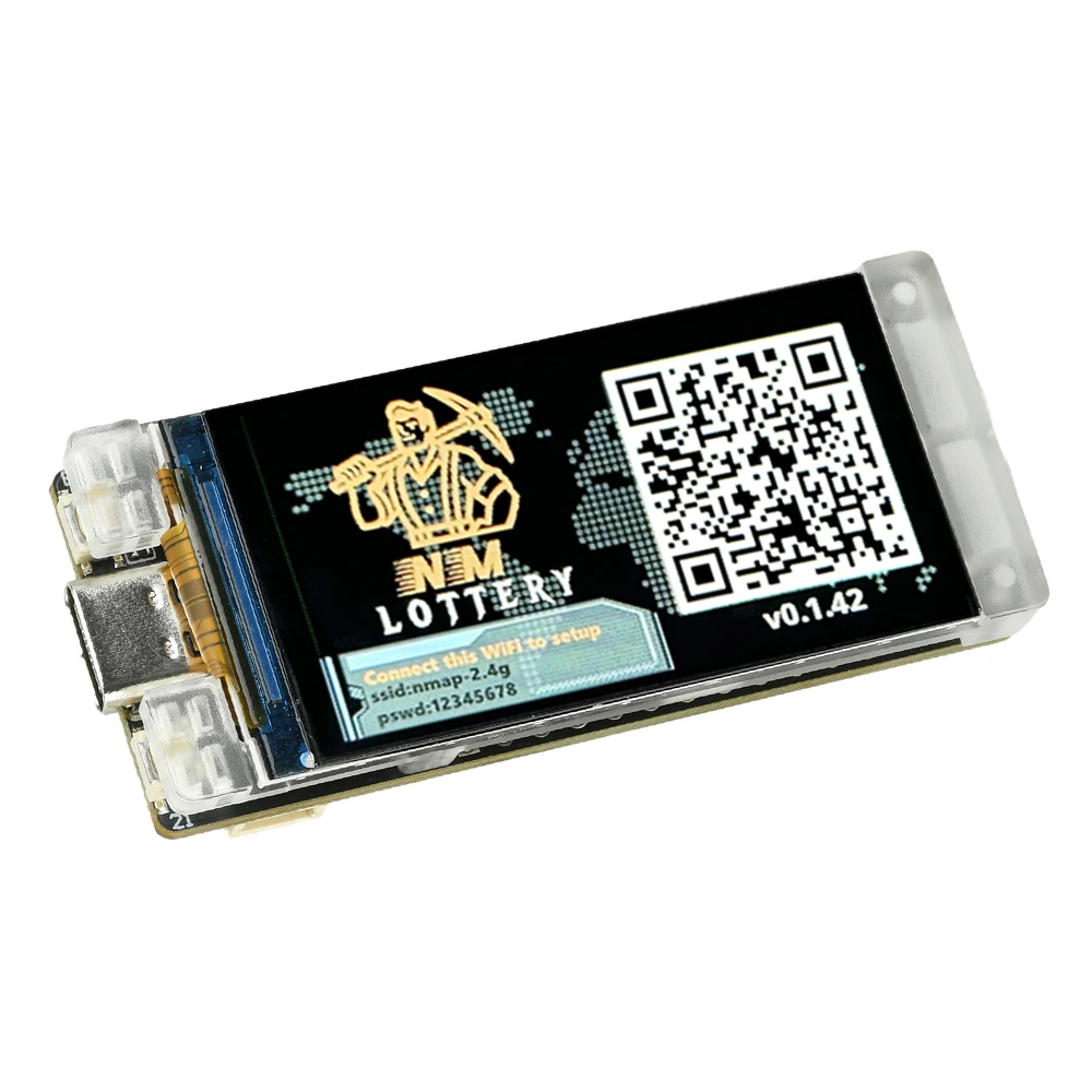 ESP32-S3R8 Bluetooth WiFi development board T190 1.9-inch TFT screen development board module  for hash rate operation 388KH/s