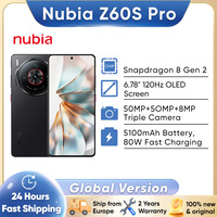 Nubia Z60S Pro 5G Smartphone Snapdragon 8 Gen 2 6.78'' 120Hz OLED Display 80W Fast Charging
