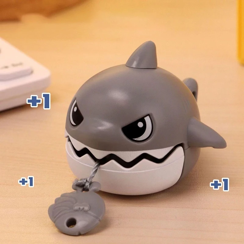 Thread Biting Shark Pull String Pendant Cartoon Keychain Creative Fun Kid Toy Car Bag Key Ring Decor Party Toy