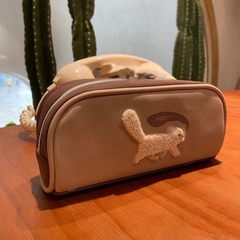 

【Cat】Original Handmade Pen Bag Grocery Storage Bag in Stock Cute Pencil Case Stationery Supplies Schools&Offices