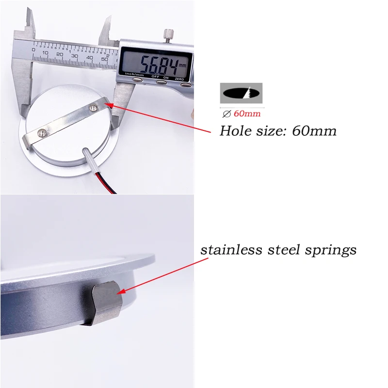 Ultra-Slim Mini LED Downlight 3W/5W Dimmable 12V/24V DC for RV Kitchens And Ceilings Recessed Spotlights 3000K 4000K 6000K 90RA