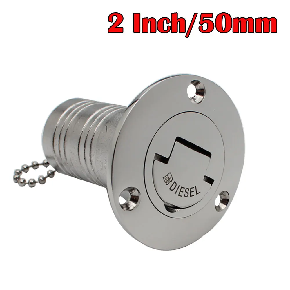 Nieuwe Rvs 316 Dekvuller GAS DIESEL BRANDSTOF AFVAL WATER 38mm 50mm Spiegel Polish Marine Boot hardware Dek Vuldop