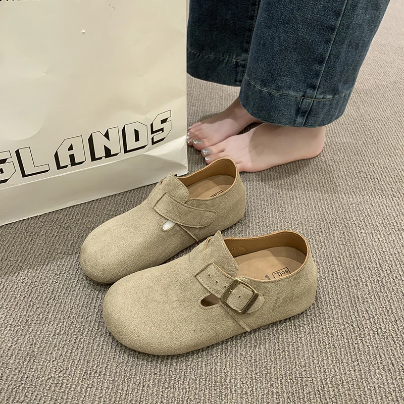 Универсальная женская обувь на платформе в стиле ретро. Женские весенне-осенние туфли 20220. Новые одинарные туфли с одной педалью.