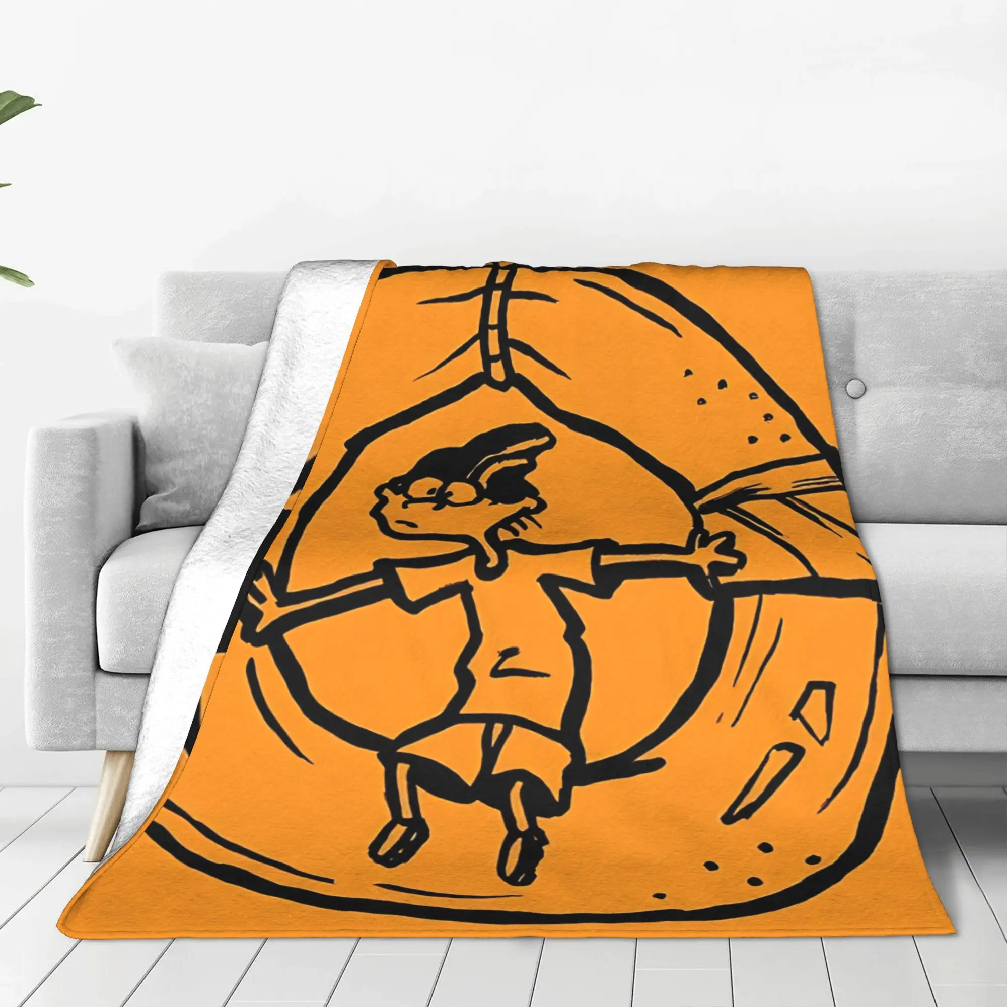 1PC Home Cute Room Decor 90s cartoon Blanket Throw Blanket Ed  Edd  Eddy Novelty Warm Blanket All Season