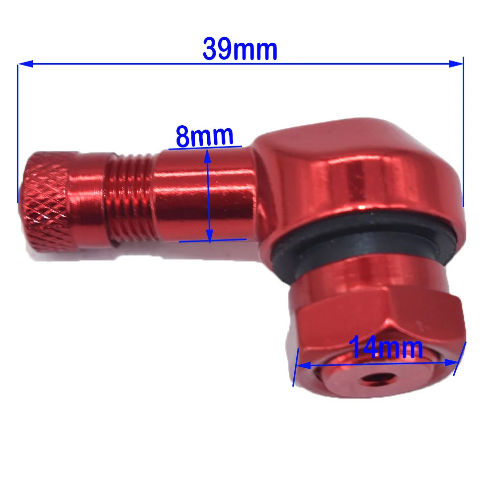 Universal Motorcycle Wheel Tire Valves Stem Cap Air Tire Cover 90 Degree 17mm CNC Aluminum Tubeless Valve Stems