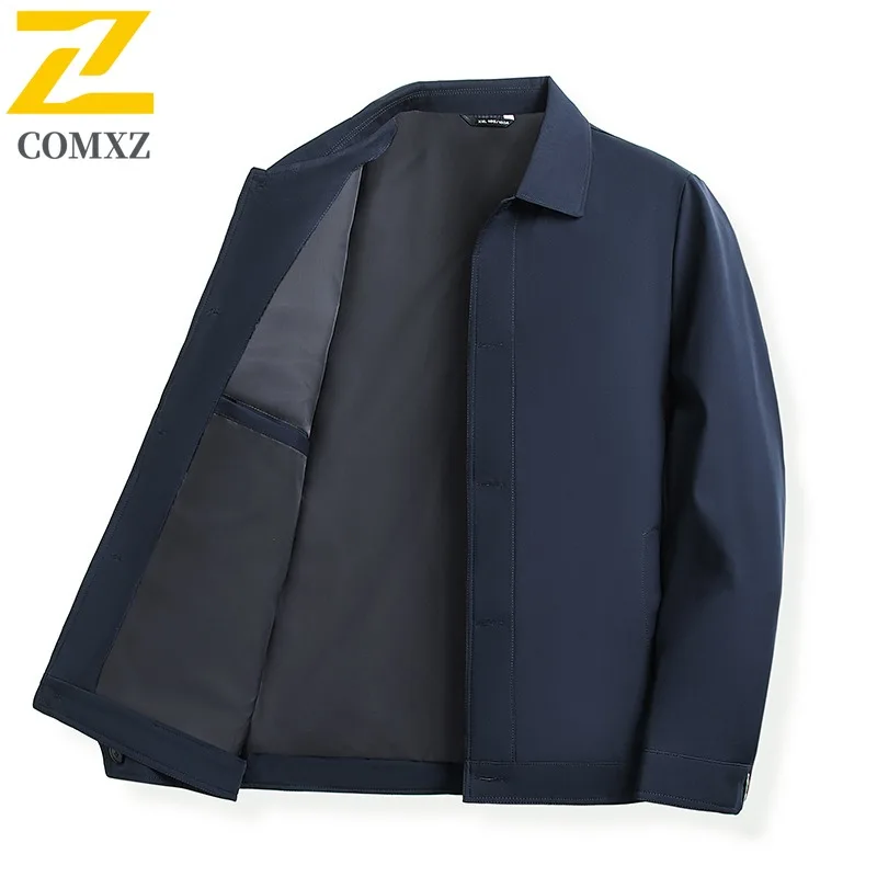 

COMXZ Mens Jacket Premium Business Casual Comfortable Trench Coat Versatile Stand Collar Lightweight Durable Autumn Clothing