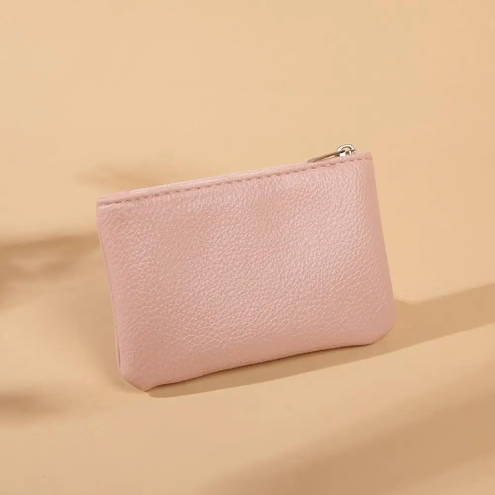 Fashion Small Wallet Smooth Zipper Women Wallet Short Slim Wallet Coin Purse Money Case  Keys Storage
