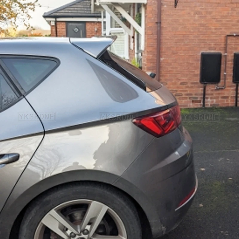 For Seat LEON MK3 5F FR Style Hatchback 5Doors 2012 -2020 ABS Material Rear Spoiler Lip Trunk Wing Not Fit 3Doors