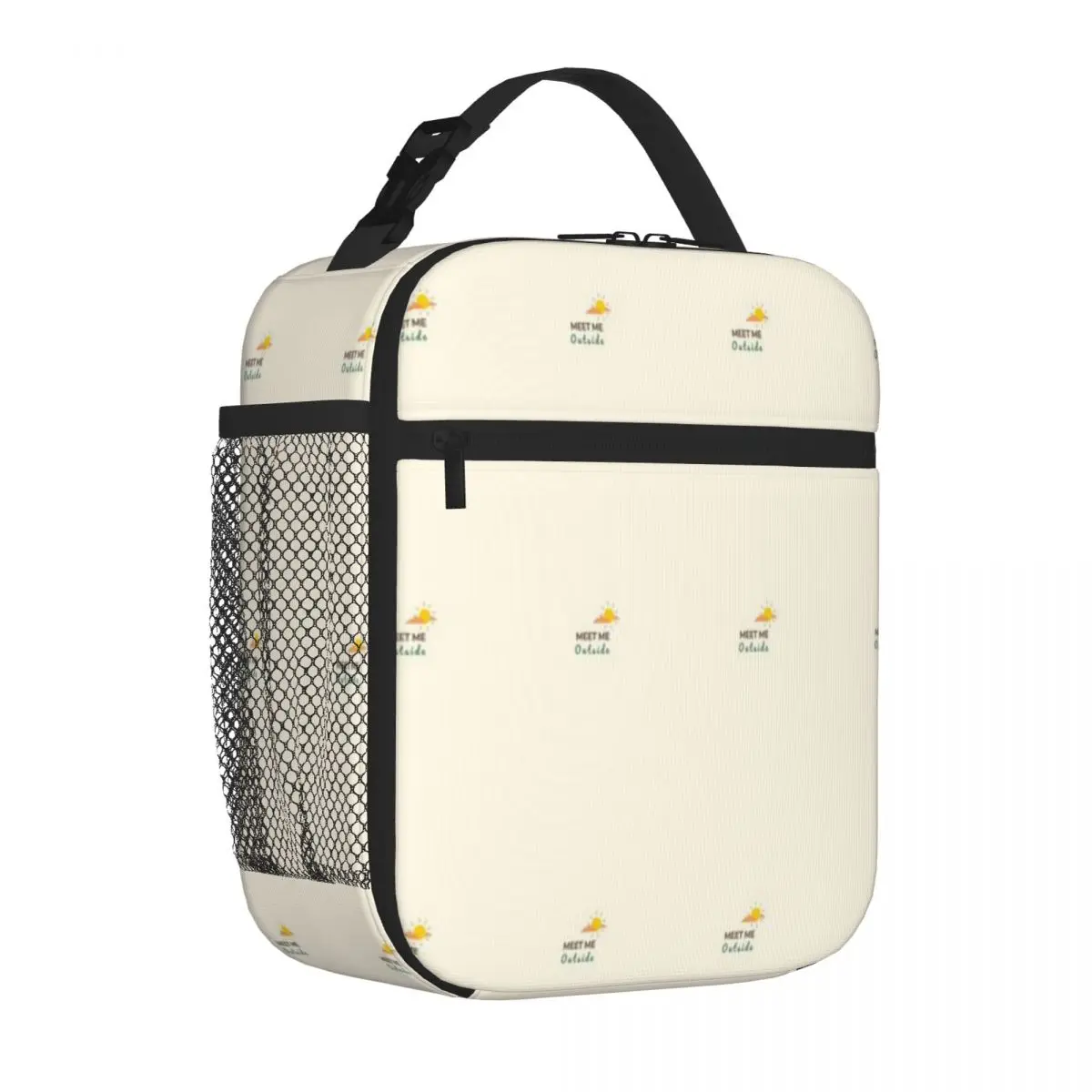 Hot Sale Meet Me Outside Sunshine Nature Design Minimal Chic Lunch Carrier Weight Loss Diet Outdoor Lunch Bag