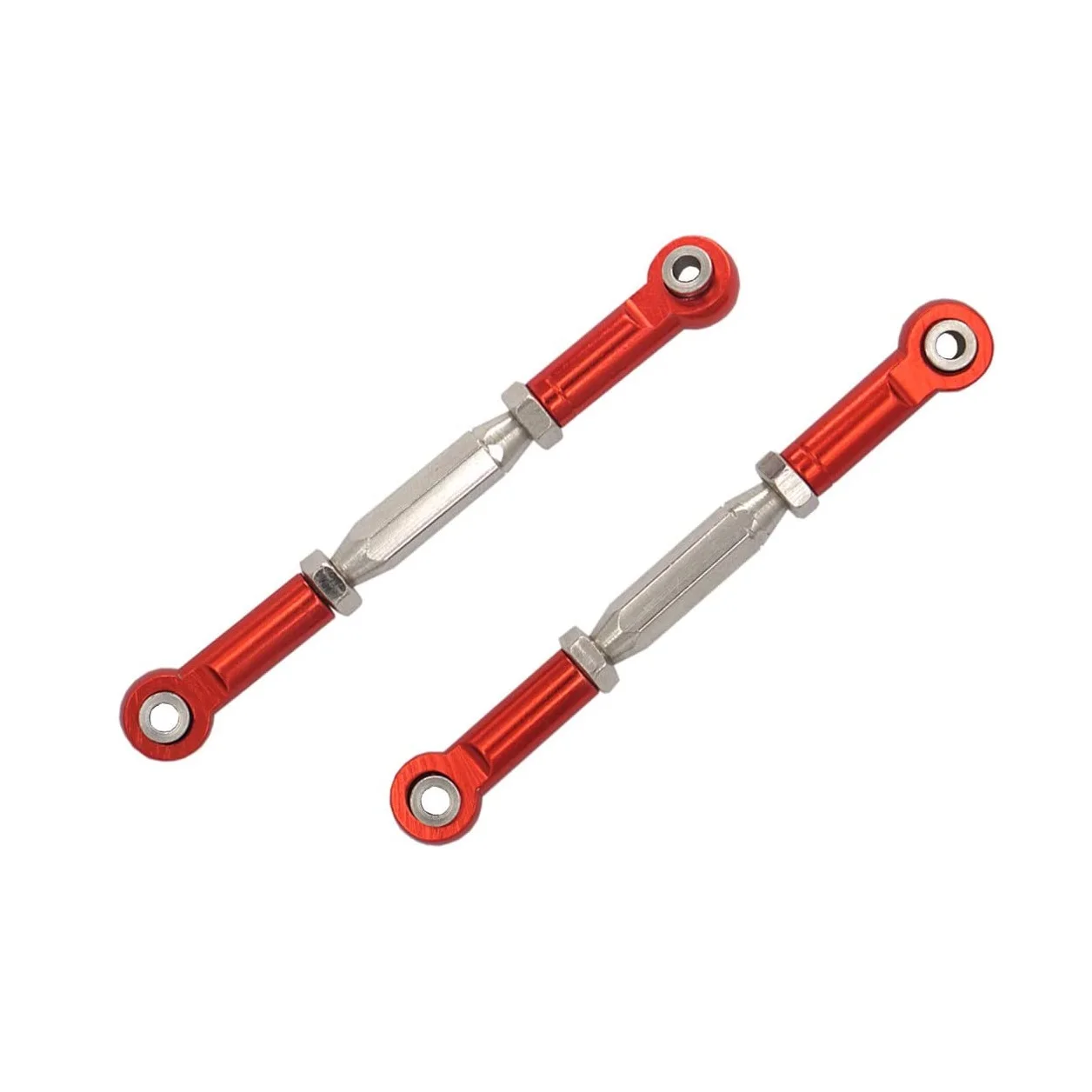 【CYBER MONDAY】2Pcs Metal Adjustable Steering Linkage Servo Link Pull Rod for 5807 HQ727 1/10 RC Car Upgraded Parts,1