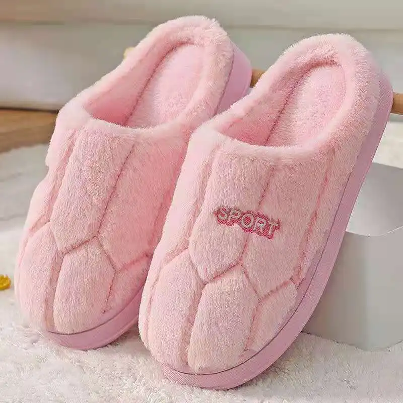 

Trend Winter Couple Indoor Non-slip For Men Women Flip Flops Warm Slippers Home Slides Casual bedroom Soft Shoes Big Size 50 51