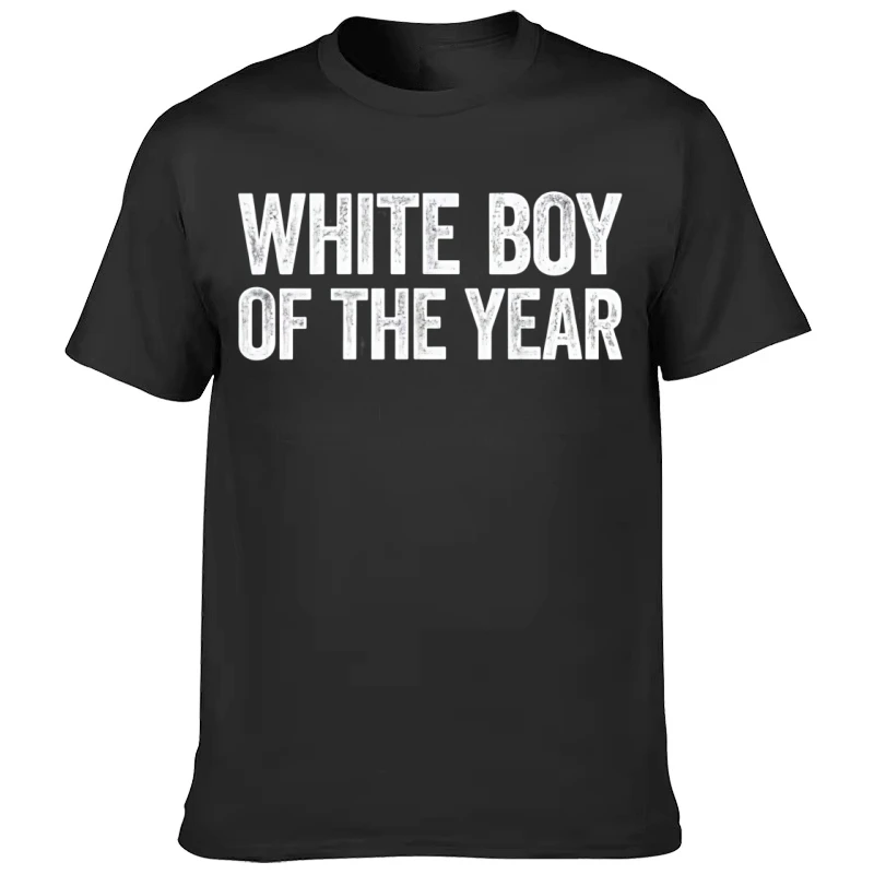 2025 الأبيض الرجال سنة واحدة تي شيرت القطن الرجعية متعة بيان تي شيرت طاقم الرقبة القوطية شارع العليا المتضخم بلوزة فضفاضة غير رسمية