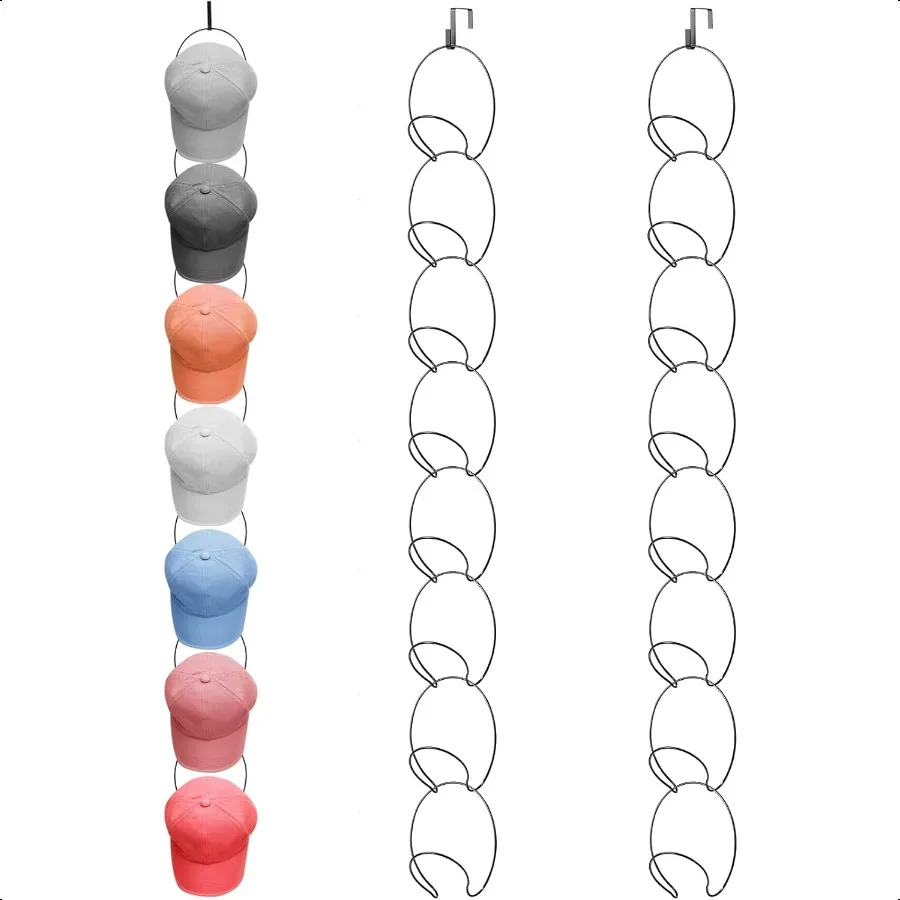 

16-częściowy вешалка для шляп, держатель для парика над дверью, держатель для бейсбольной шляпы, настенный подвесной органайзер для париков для хранения в шкафу R