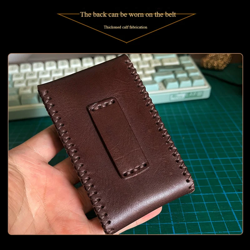 Vintage 100s slim Cigarette box Storage Bag Handmade Leather Cigarette Case Classic Charm Men\'s Smoking Accessories Fine Gifts