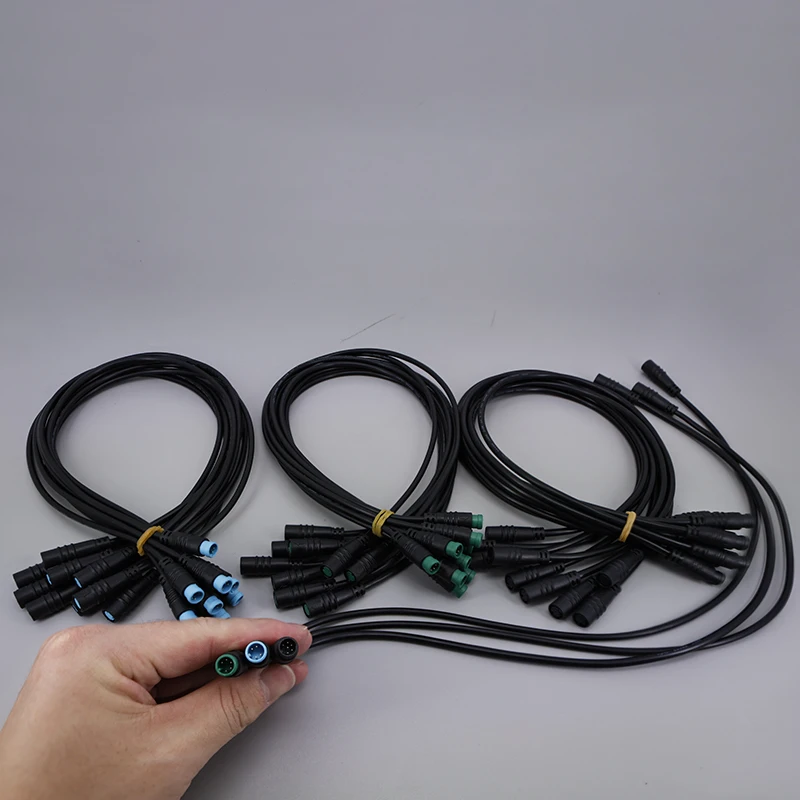 50cm M8 Cable Extension 4 5 6 Pin Connector cable Female to Male Plug Ebike Brake Display Throttle DIY Electric Bicycle M20