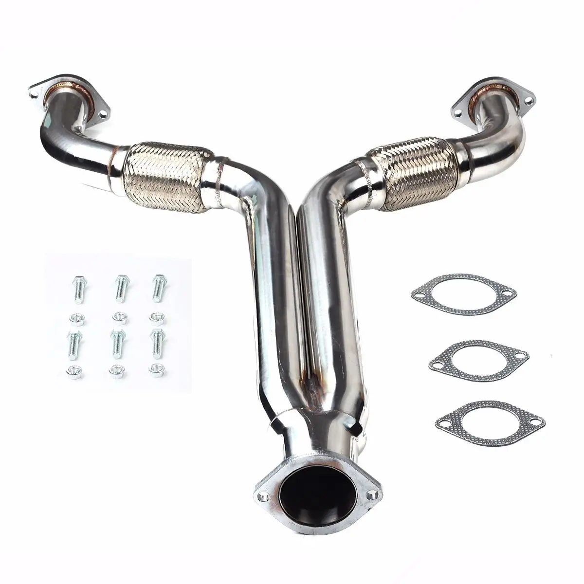 Stainless Racing Manifold Header Exhaust for  350Z G35 04-05 06 07 T-304 Steel Downpipe Y Pipe
