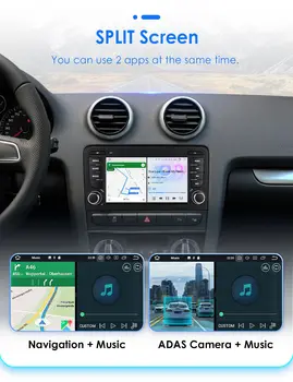Hizpo 7吋安卓車用收音機,適用於奧迪A3 8P 2003-2012 S3 RS3,支援Carplay、車載多媒體、RDS、GPS、2din、AI語音控制、8核心處理器,7862 8 最佳銷售 奧迪A3 8P1 - №5