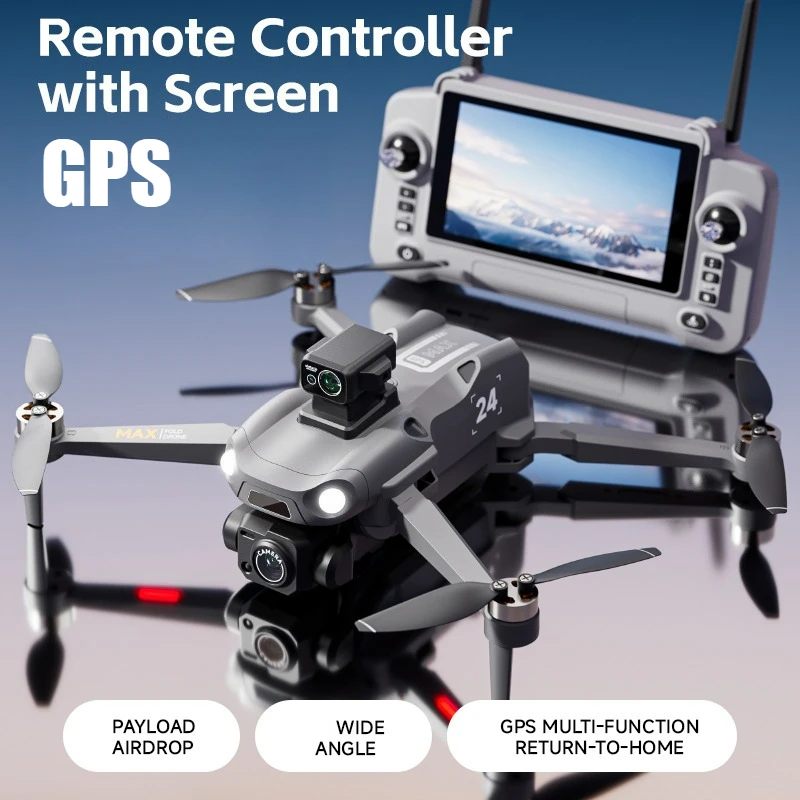 M24 8K GPS Intelligent Drone Large Touchscreen 5G Video Transmission Smart Obstacle Avoidance Return Home&Gift Delivery Gift Box