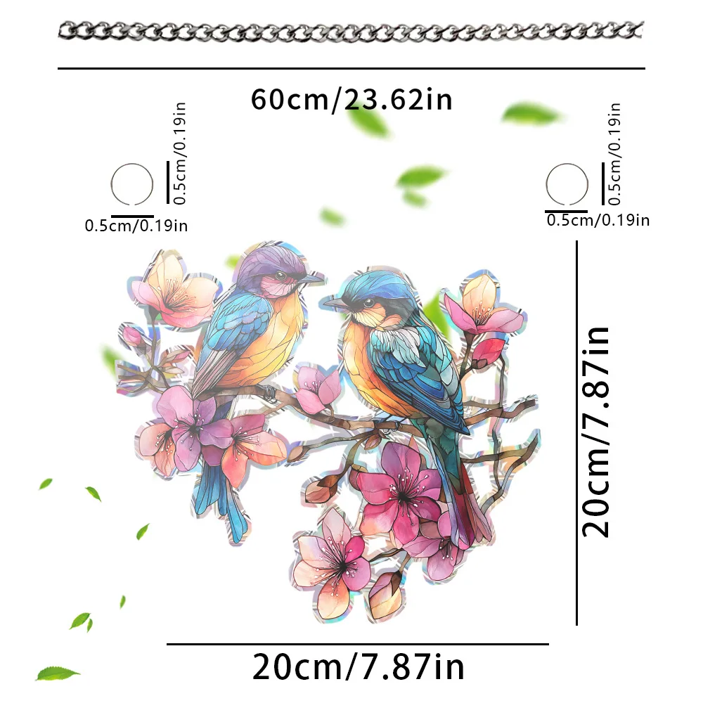 Acrylic Bird Pendant Beautiful Crystal Rainbow Sun Catcher Window Hanging Suncatcher Colorful Window Home Garden Decoration
