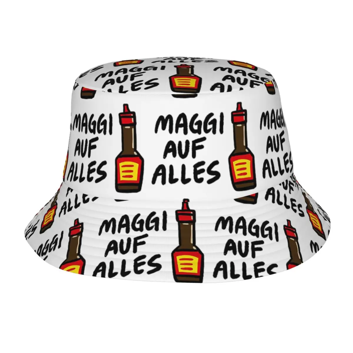 Maggi Auf Alles (Deutsch) Bucket Hat Panama For Kids Bob Hats Cool Fisherman Hats For Summer Fishing Caps Man Woman