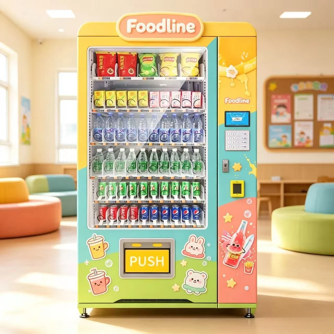 FL Customized Self Service Foo - огляд і ціна Vending Machine Qr Code