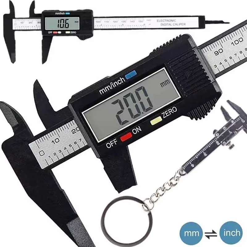 Electronic Digital Caliper Carbon Fiber Dial Vernier Caliper Gauge Micrometer Measuring Tool Digital Ruler