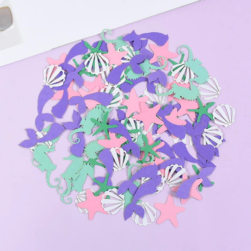 Mermaid Shell Starfish Confetti Mermaid Themed Party Starfish Seahorse Ocean Under The Sea Table Confetti Themed Party Decor