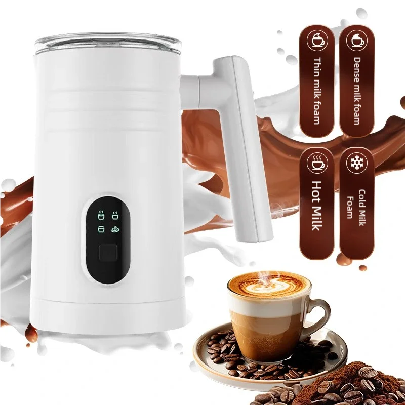 4-in-1 전기 우유 비터 핫 & 콜드 다기능 거품기 라떼 카푸치노 초콜릿 자동 우유 거품기 믹서