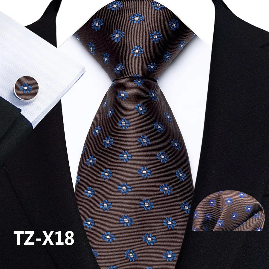 Klassisches Krawattenset für Herren, florales Paisley-Krawattenset mit Einstecktuch und Manschettenknöpfen, Vintage-Krawatte für Hochzeit, Business-Anzug-Accessoires – Detail 24