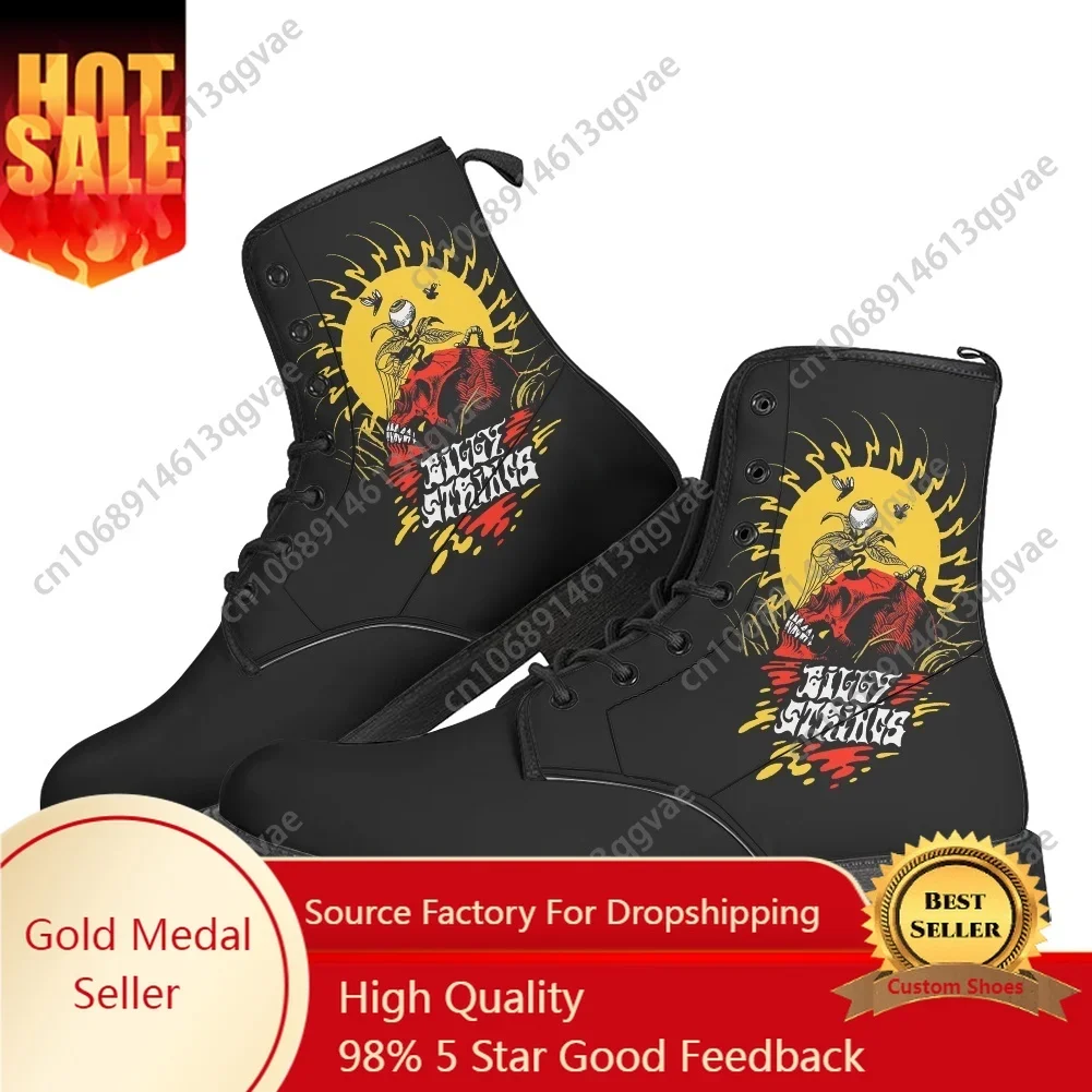 

Ботинки для американского гитариста Billy Music Strings, мужская и женская обувь для подростков, повседневные ботинки, уличная обувь высокого качества для пар, обувь на заказ