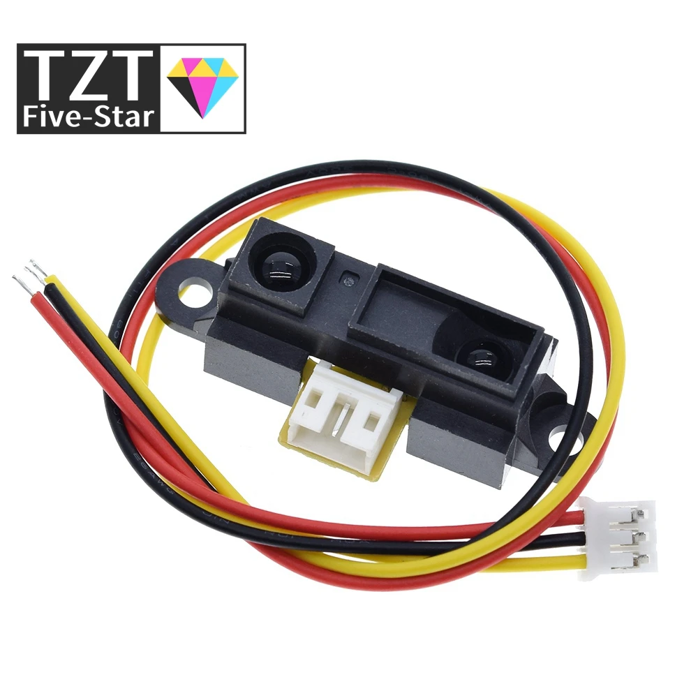 TZT 1/3PCS GP2Y0A21YK0F 100% NEW 2Y0A21 10-80cm Infrared distance sensor INCLUDING WIRE
