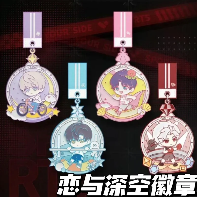 novas-medalhas-para-competicao-love-and-deepspace-medalhas-esportivas-trofeu-do-jogo-xavier-zayne-rafayel-ralayo-sylus-medalhas-de-lembranca