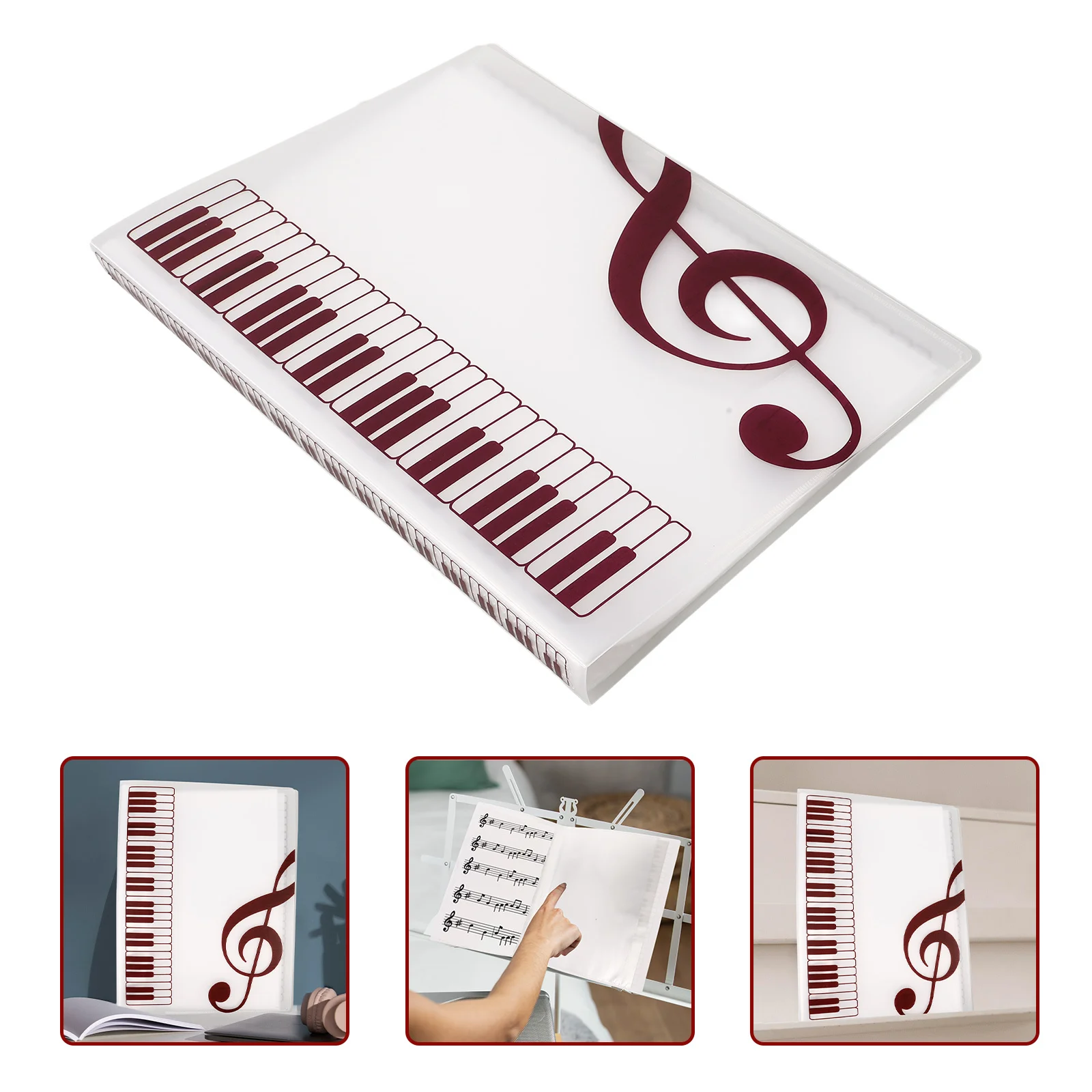 

A4 Portable Durable PP Material Sheet Music Binder Document Organizer Office Desktop File Folder File Binder
