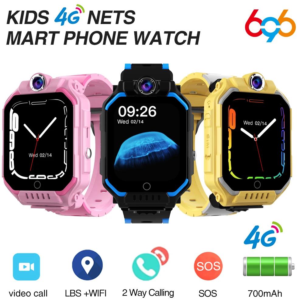 

Children Smartwatch SOS Waterproof Smart Watches WIFI Positioning 4G Watch Kids Video Call Student 360 ° Rotating HD Camera