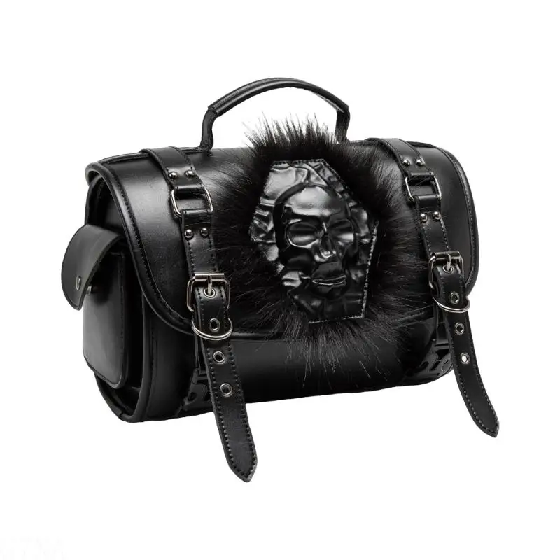 G7NA Einzigartiges Design, Motorrad-Satteltasche, Seitentasche, PU-Konstruktion, geräumige Aufbewahrungstasche für – Detail 8