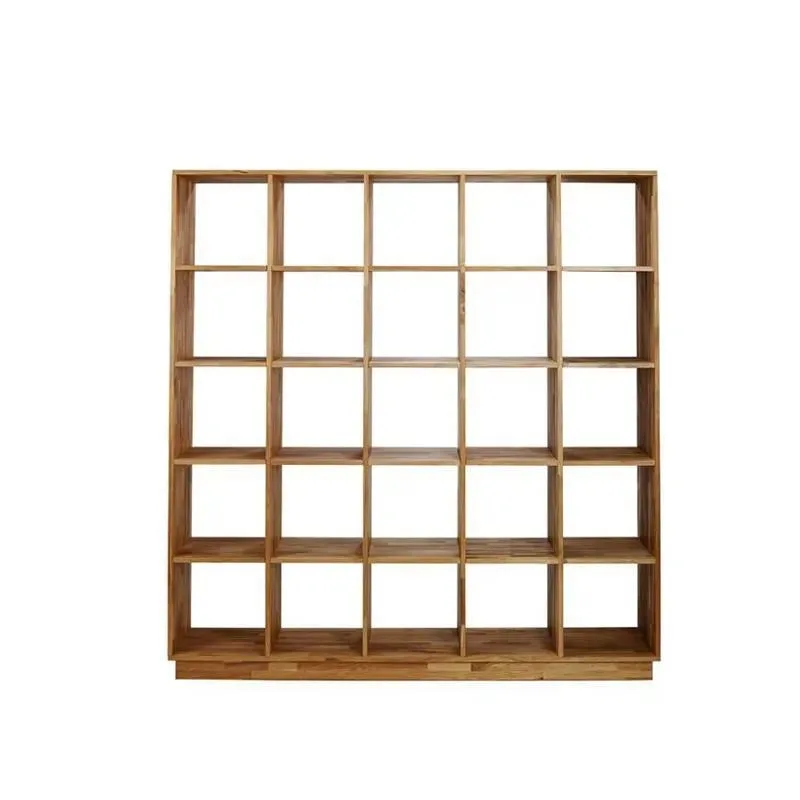 Solid Wood Oak Display Case Bookcase Wooden Shelf for Library Household Use