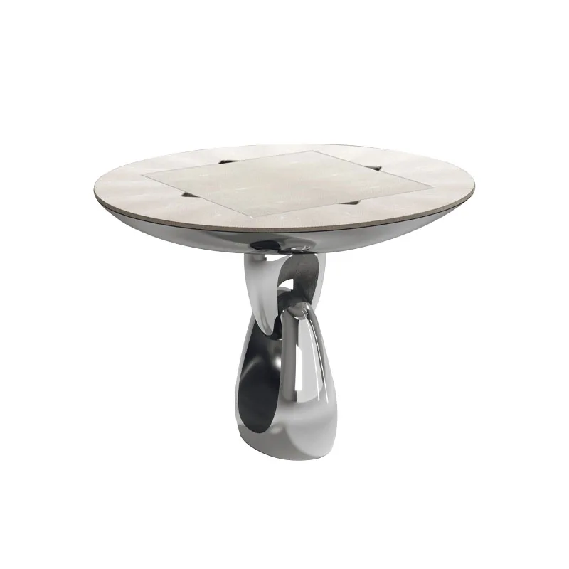Light luxury high-end, multi-functional chess and card table, leather art modern design, creative entertainment