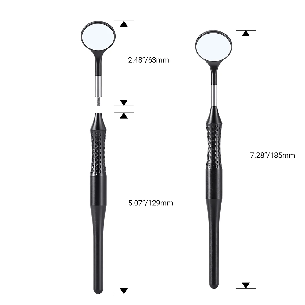 AZDENT Dental-Mundspiegel-Reflektor, ultraklar, multifunktional, abnehmbar, austauschbar, Überprüfspiegel, 12 Stück, mit Griff oral – Detail 8