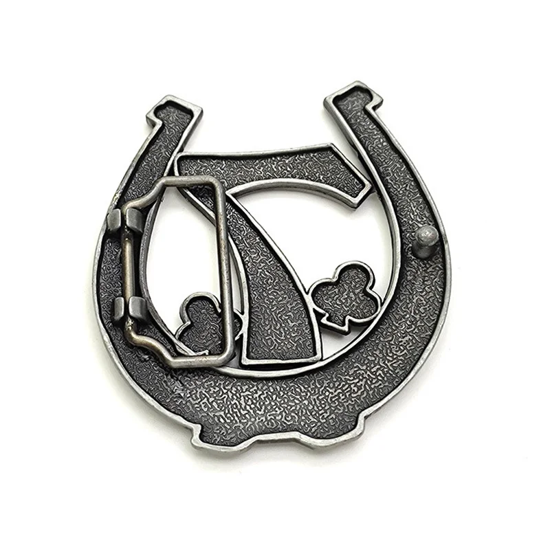 Horseshoe Lucky 7 belt buckle Western style