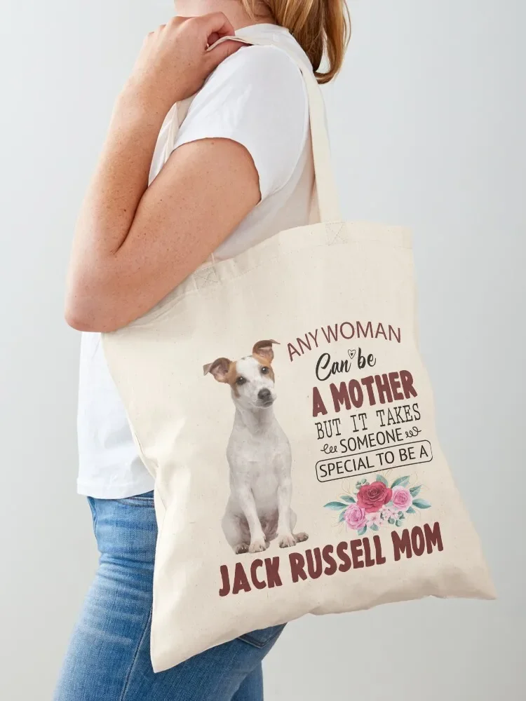 

JACK RUSSELL MOM Tote Bag sacs de shopping Reusable bags shopping bags foldable shopper bag women canvas