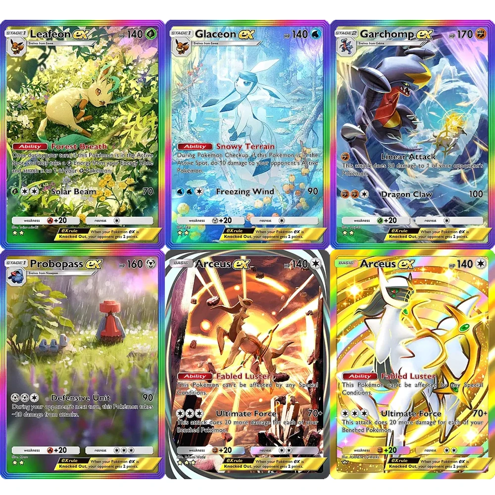 6-pcs-set-diy-triumphant-light-a2a-cartao-pokemon-ex-arceus-probopass-garchomp-glaceon-leafeon-tcg-jogo-de-bolso-cartoes-colecionaveis
